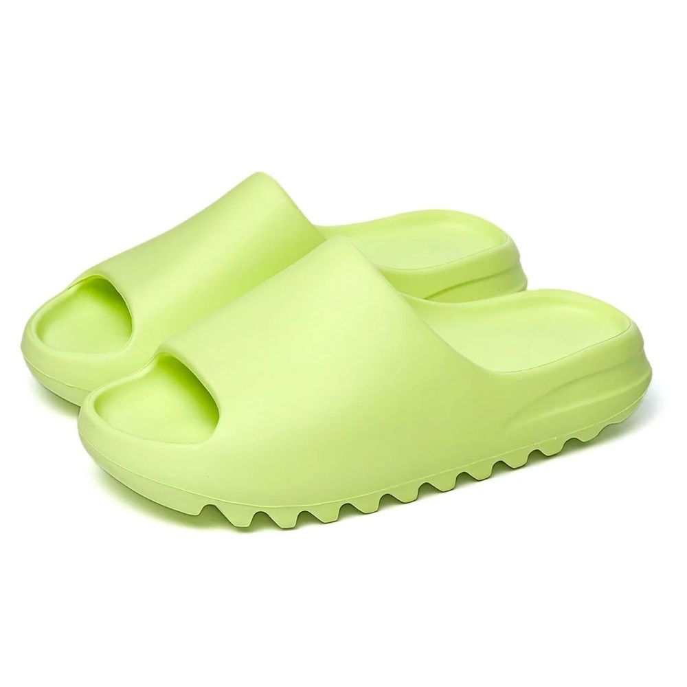 adidas Lime Green Slide Sandals yeezy